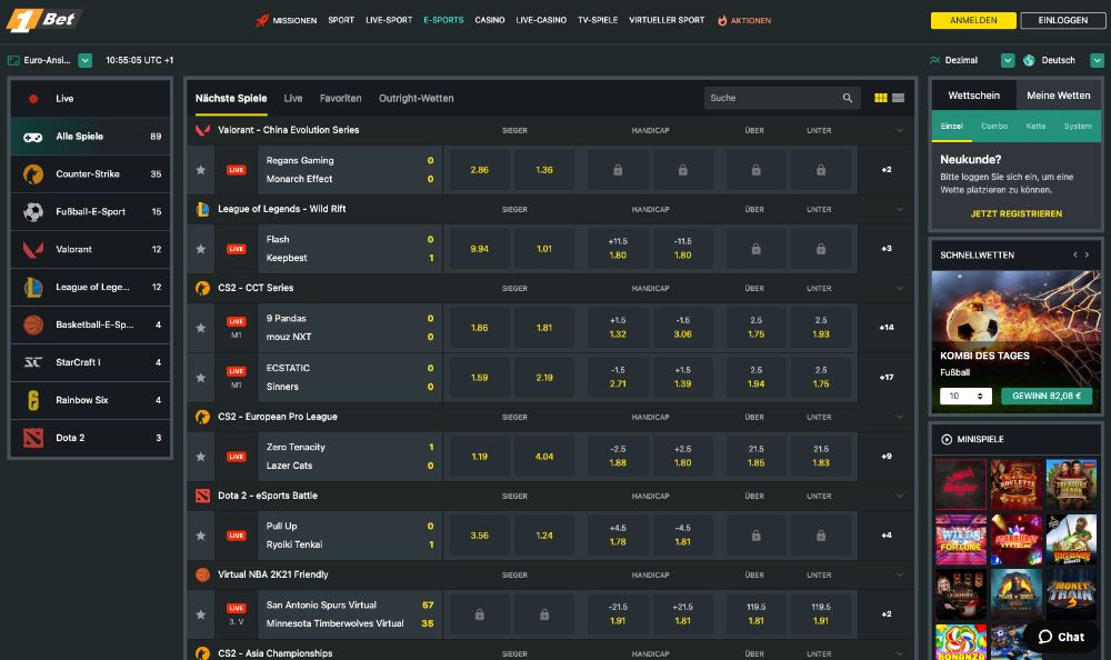 1Bet e-sports
