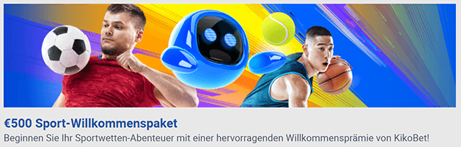 Kikobet Sport-Wilkommenspaket