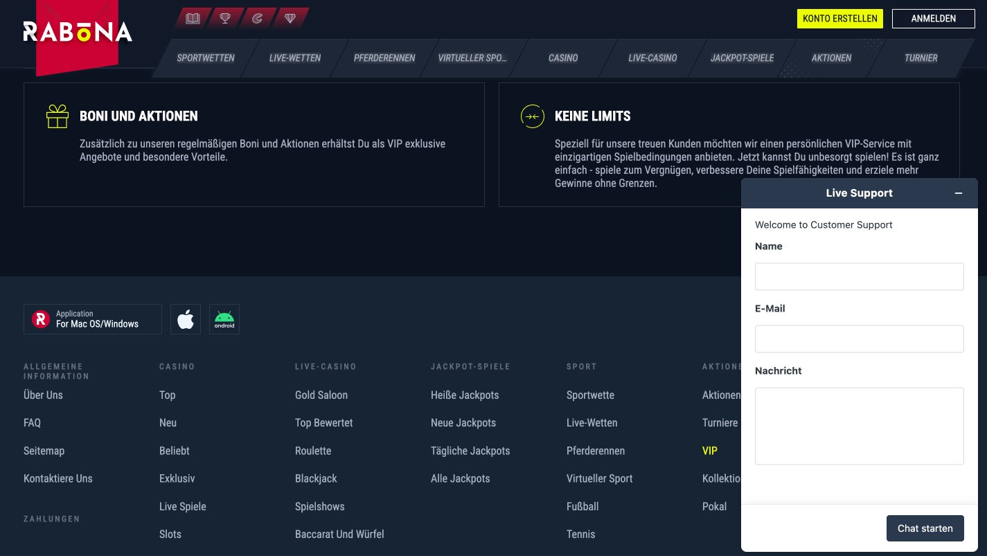 Rabona Live-Chat