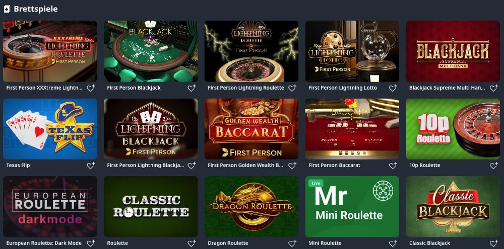 Buran casino Tischspiele