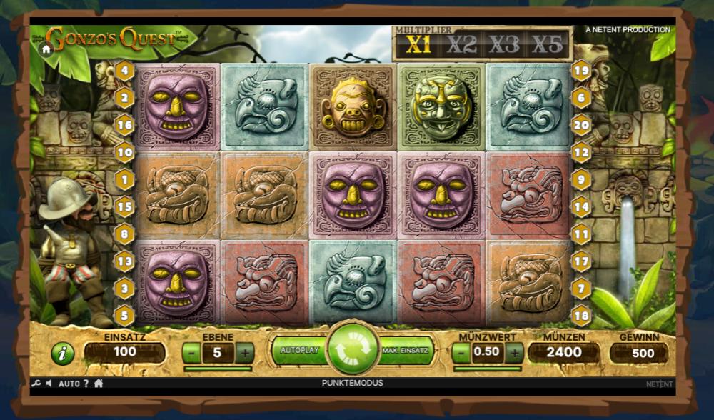 Gonzo's Quest Online-Spielautomaten