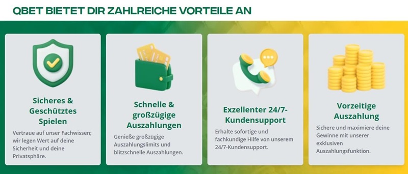 QBET BIETET DIR ZAHLREICHE VORTEILE AN