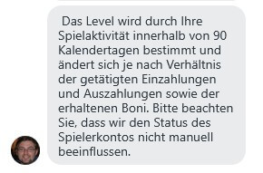 AllySpin Casino_Voraussetzung für die einzelnen VIP-Levels_abhängig von Spielaktivität der letzten 90 Tage