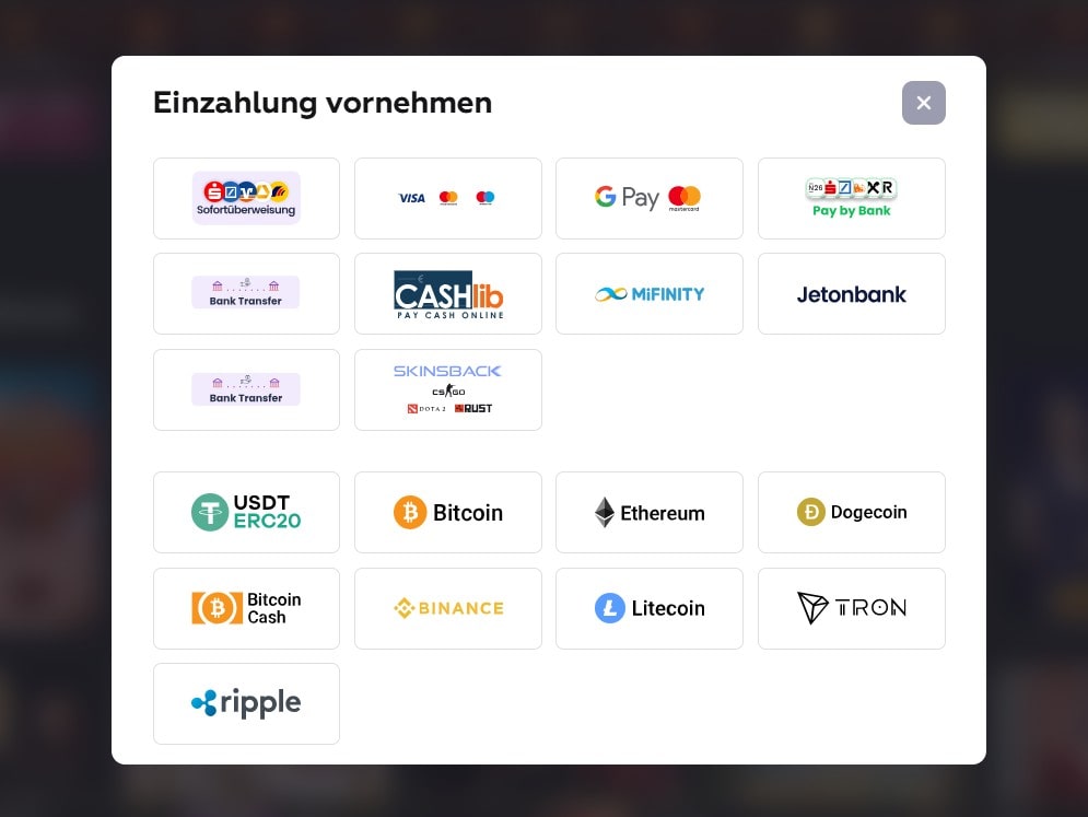 Asino Einzahlungsmethoden für Deutschland-