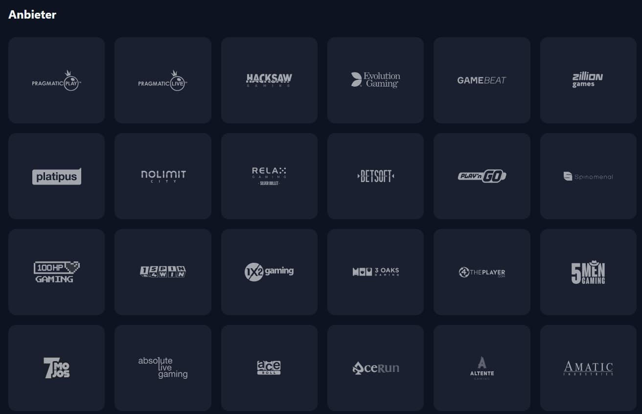 Bets.io Anbieter von Spielen