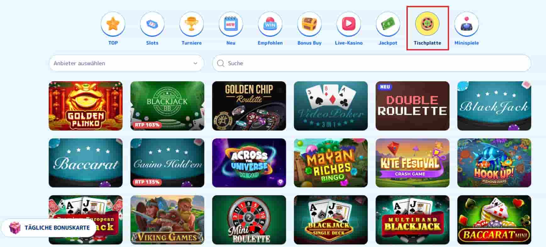 CasinoJoy Tischspiele