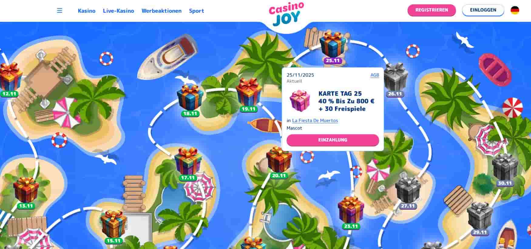 CasinoJoy tägliche boni-min