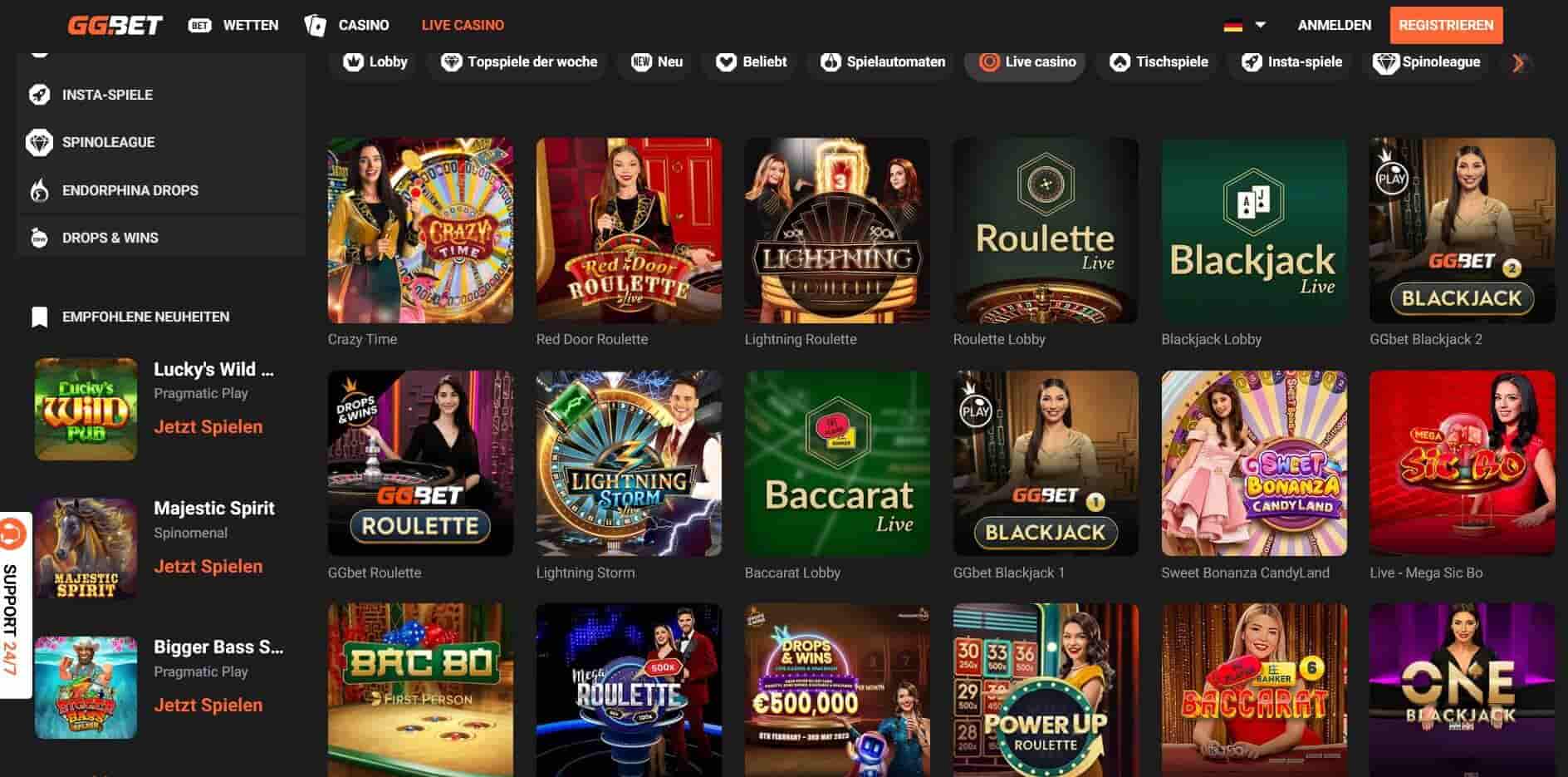 GGBet Live-Casino