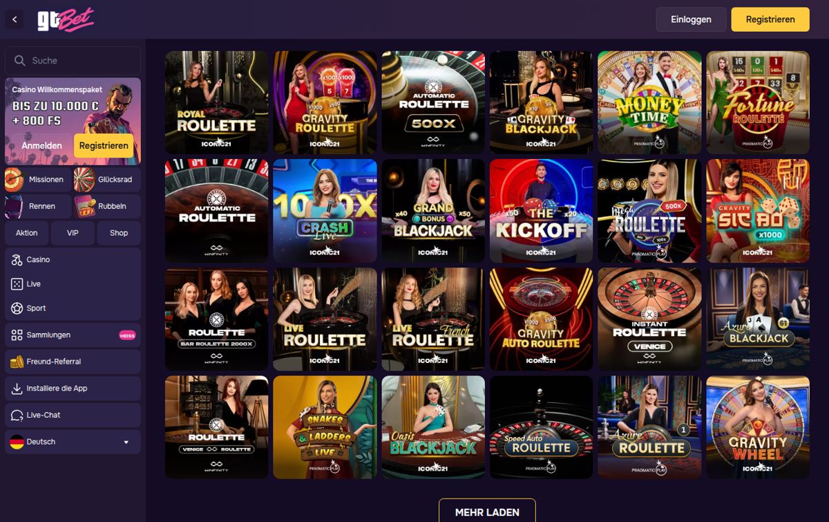 GT.bet Live-Casino