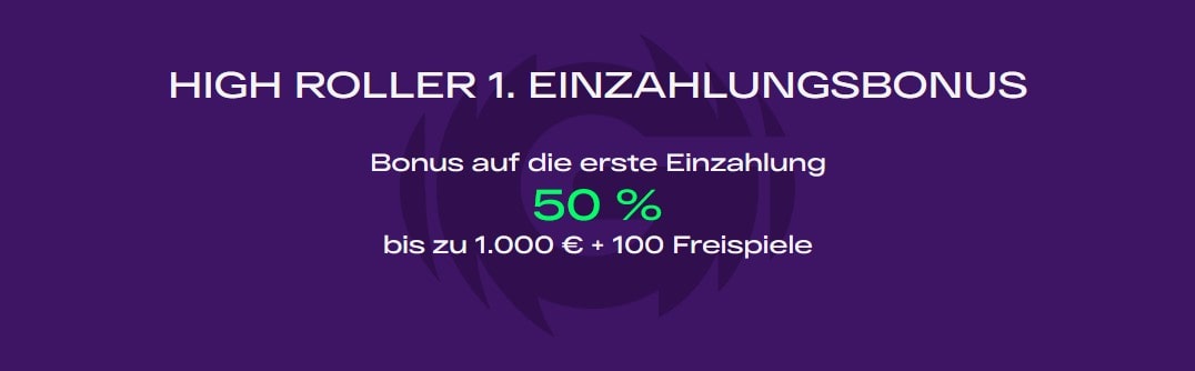 GlitchSpin Casino Highroller Bonus 1.000 € und 100 Spins