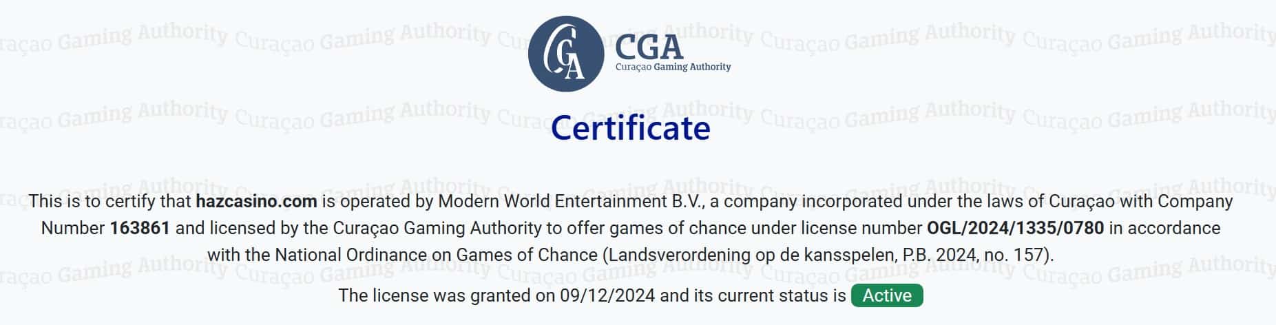 Haz Casino Lizenz