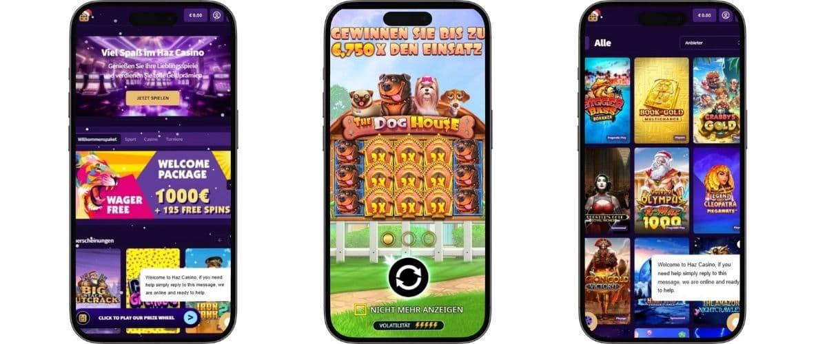 Haz Casino browsergestützte Casino-App
