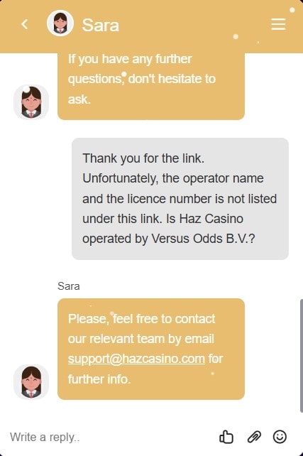 Haz Casino_Chatfrage nach Versus Odds -