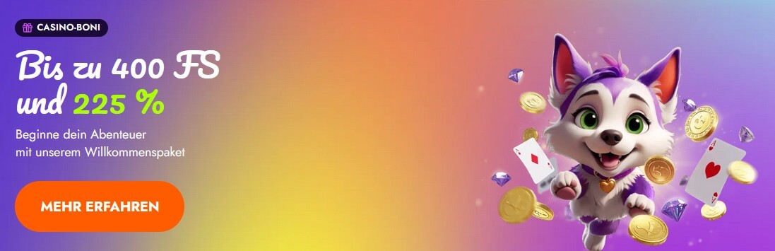 Irwin Casino_225 % Willkommensbonus und 400 Freispiele