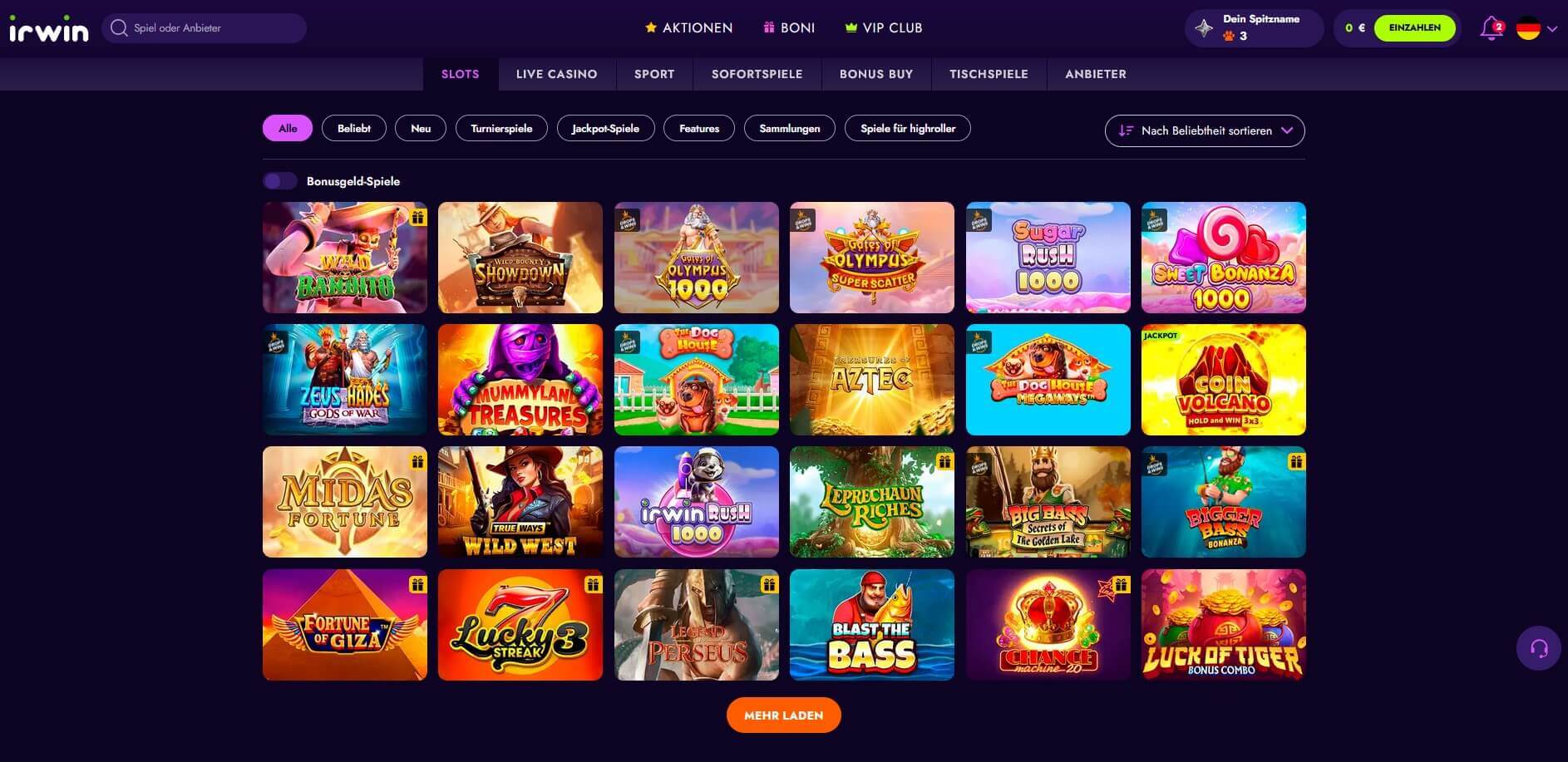 Irwin Casino_Spielautomaten