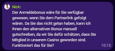 Irwin Registrierungsbonus
