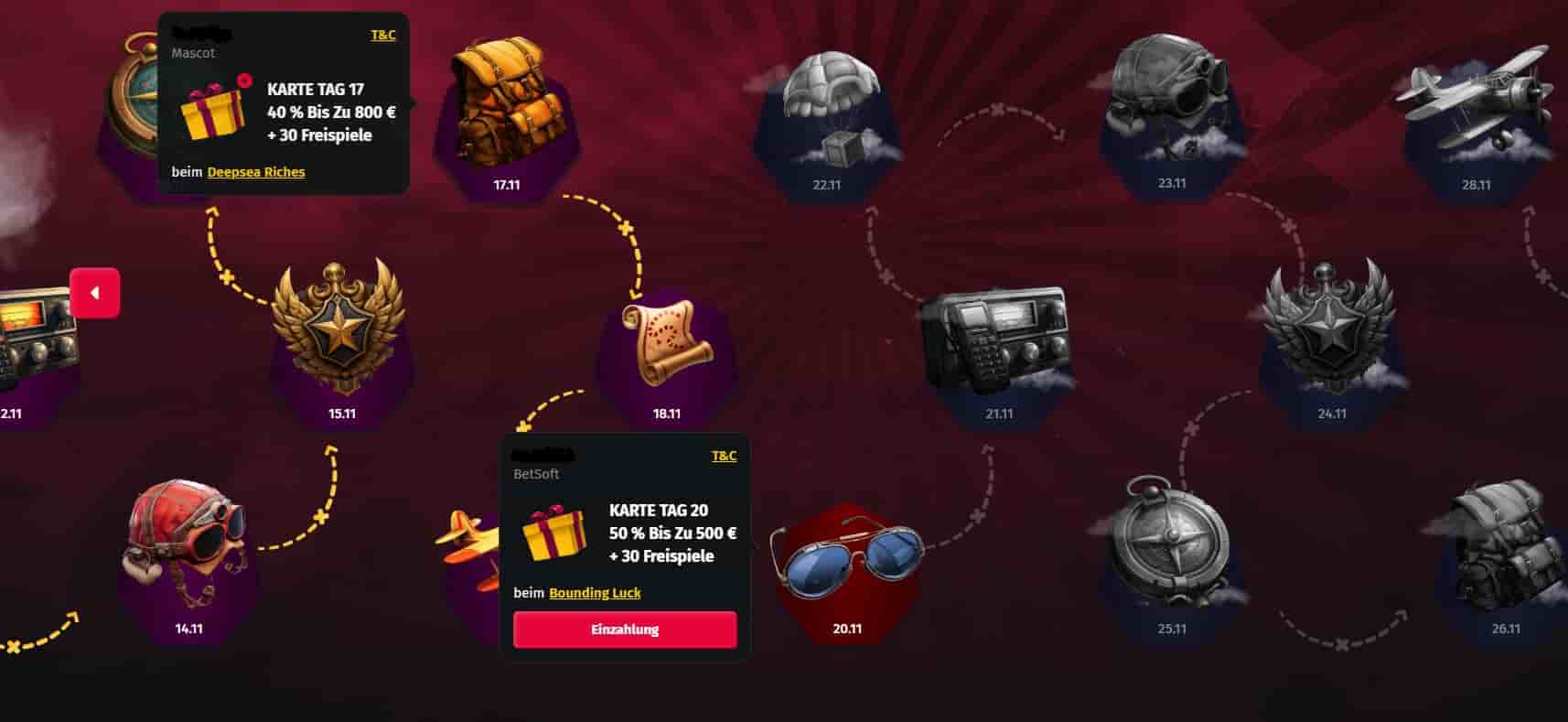 Jettbet tägliche Boni-