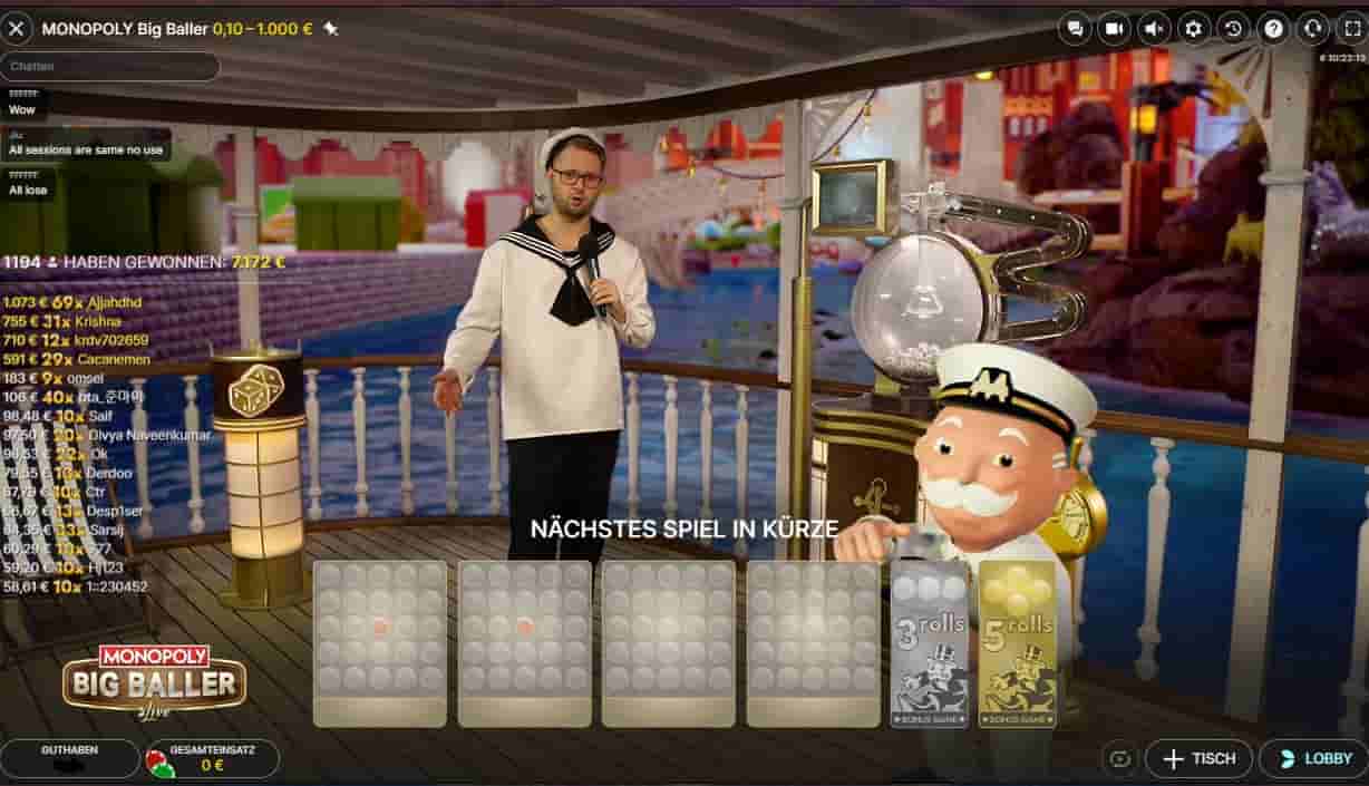 Monopoly Big Baller Evolution bei Rollino-