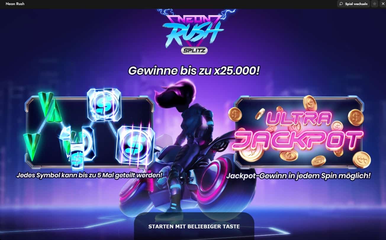 Neon Rush Splitz Yggdrasil