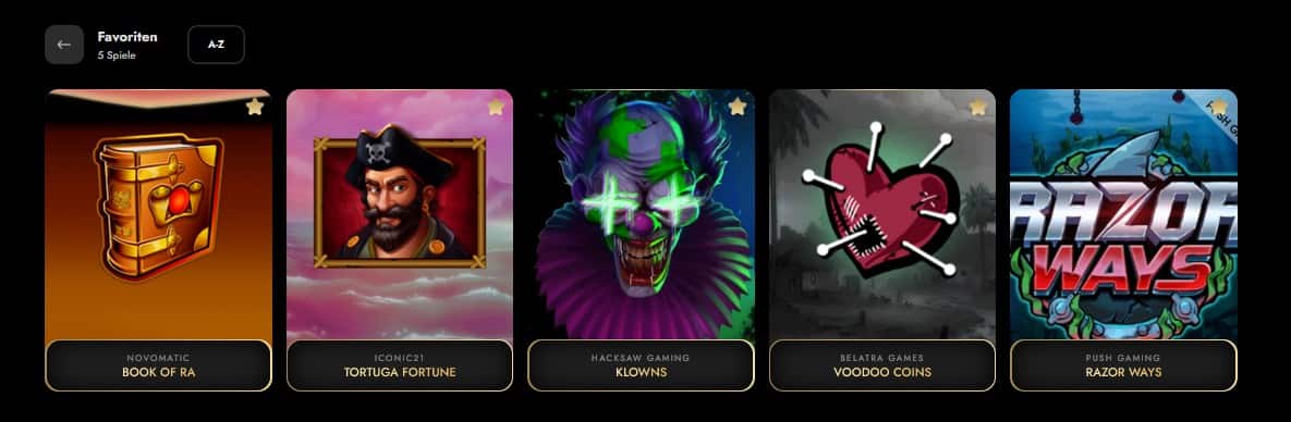 Oscarspin Casino_Favoritenliste