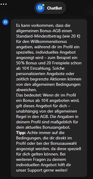 Oscarspin Casino_Support zum Sonderbonus