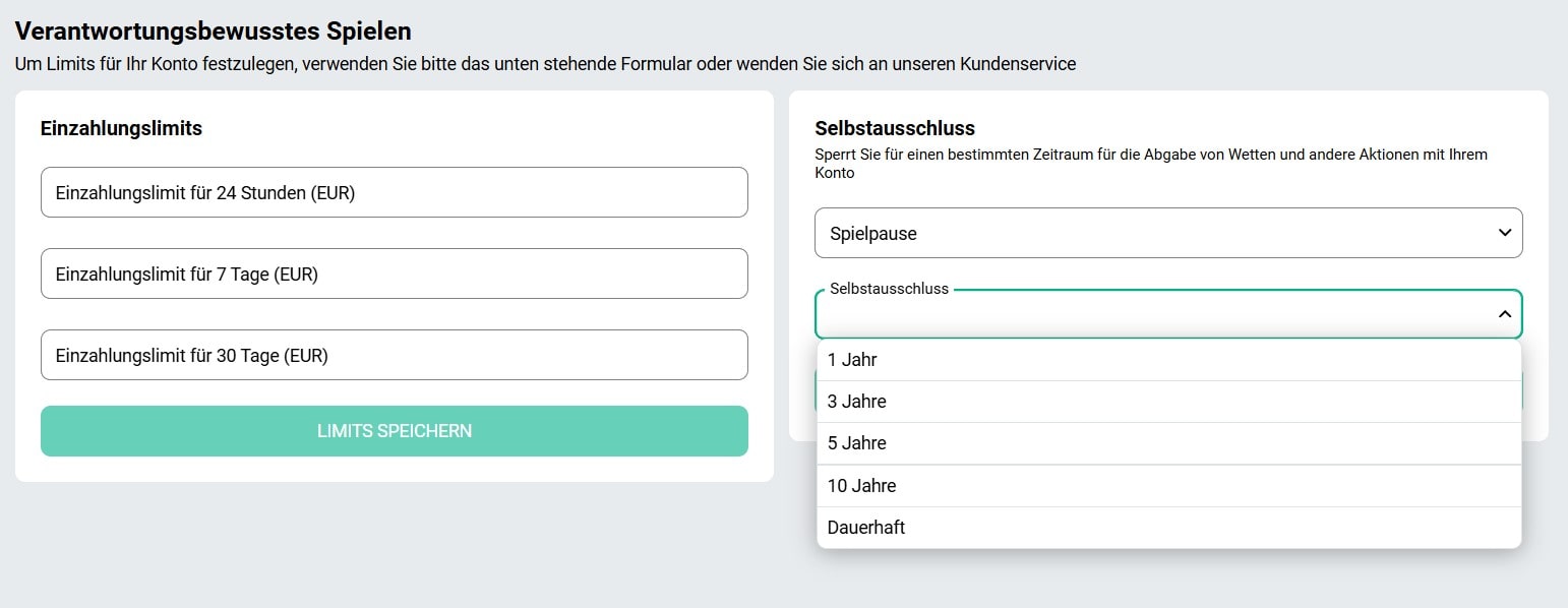 Planbet Limits für mehr SElbstkontrolle_SElbstausschluss