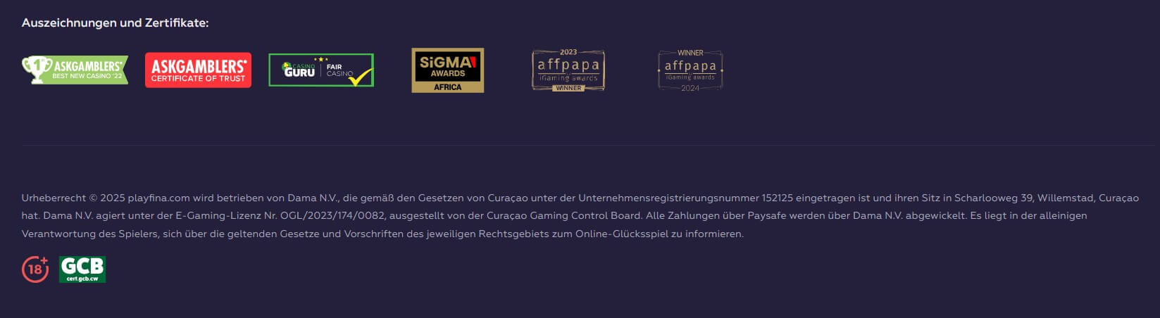 Playfina-Casino_ Impressum
