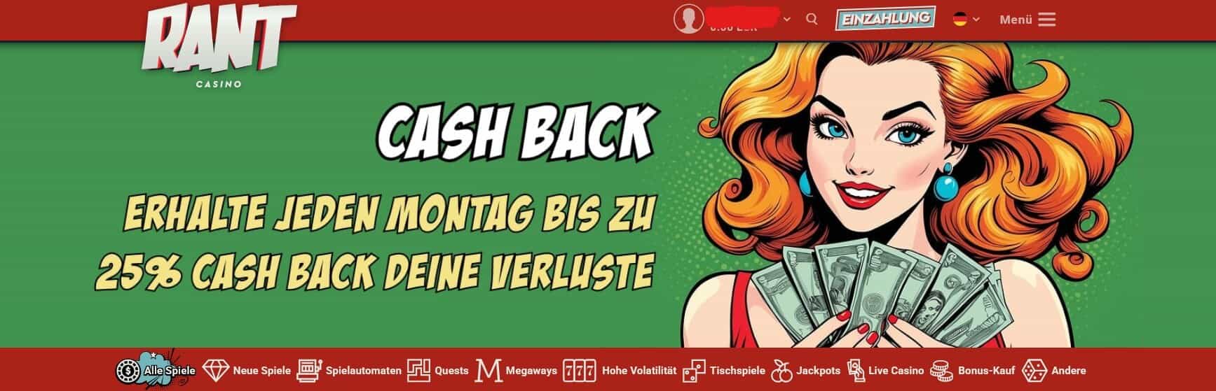 RANT CASino_Cashback-