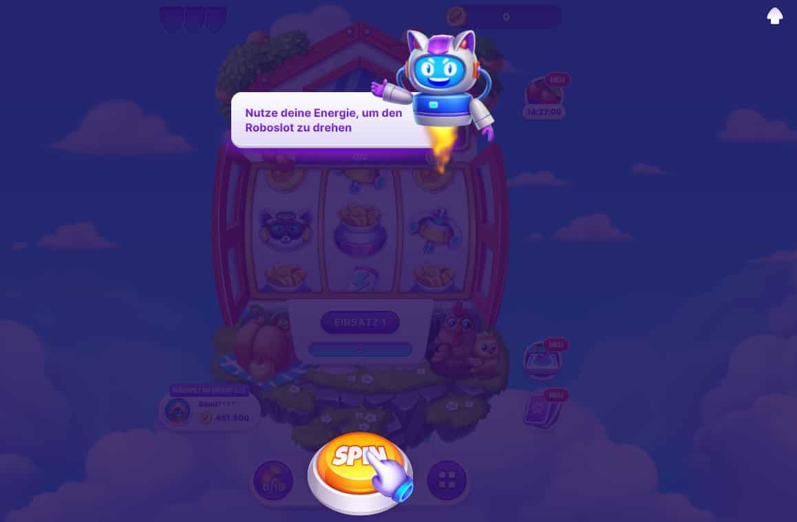 Wie startet der RoboSlot von Robocat?