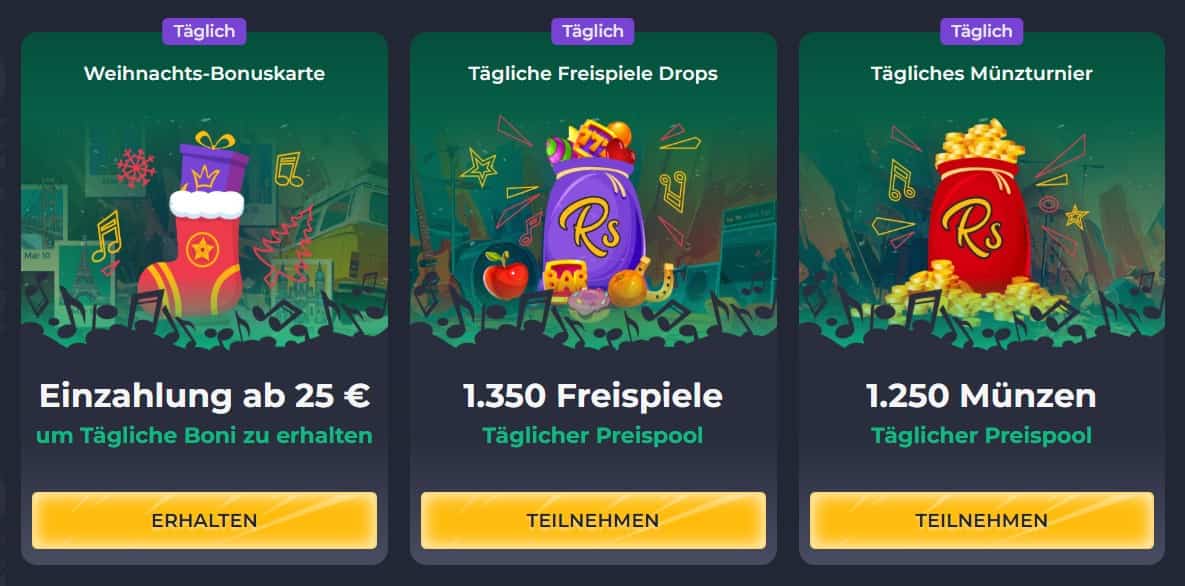 Rolling Slots Casino_Tägliche Angebote