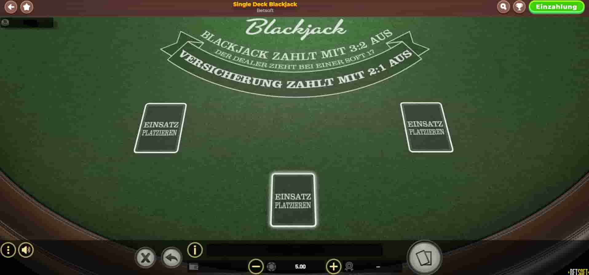 Single Deck Blackjack _Betsoft