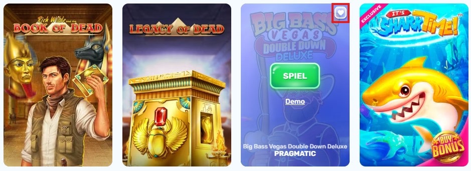 Slots Palace Favoritenliste erstellen-