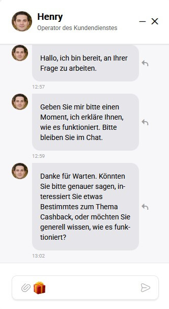 Verde Casino_Chat mit Henry