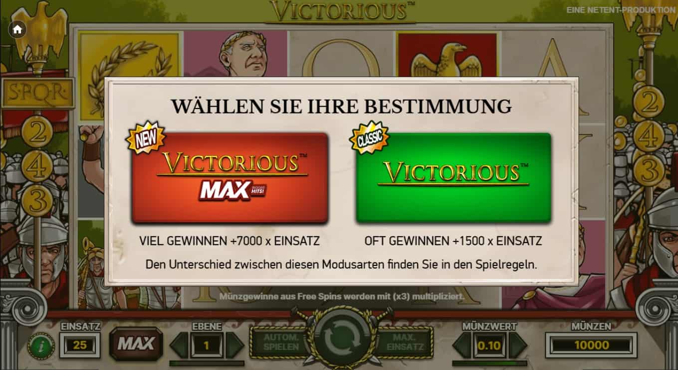 Victorious NetEnt-Slot bei Casinoly-