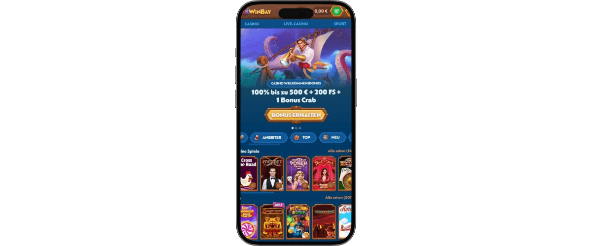 Winbay über das HAndy_Spielen im mobilen Browser-