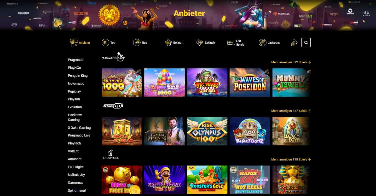 Zet Casino Provider-