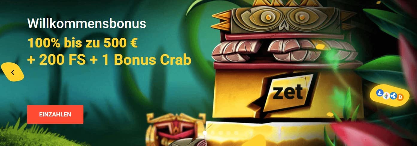 Zet Casino Willkommensbonus-