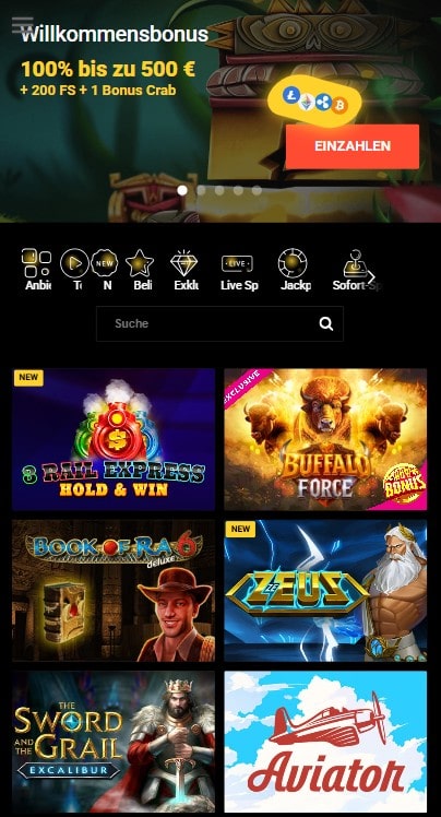 Zet Casino mobile Handy-