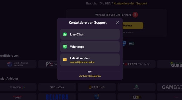 Zoome Kontakt