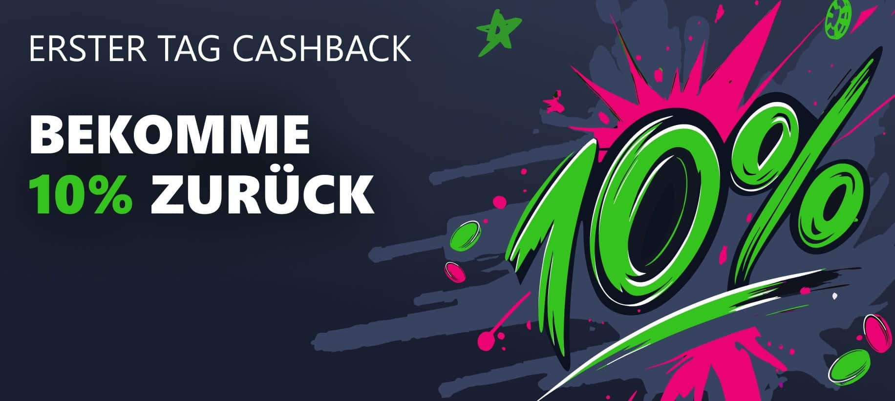 bets.io erster Tag Cashback 10 %