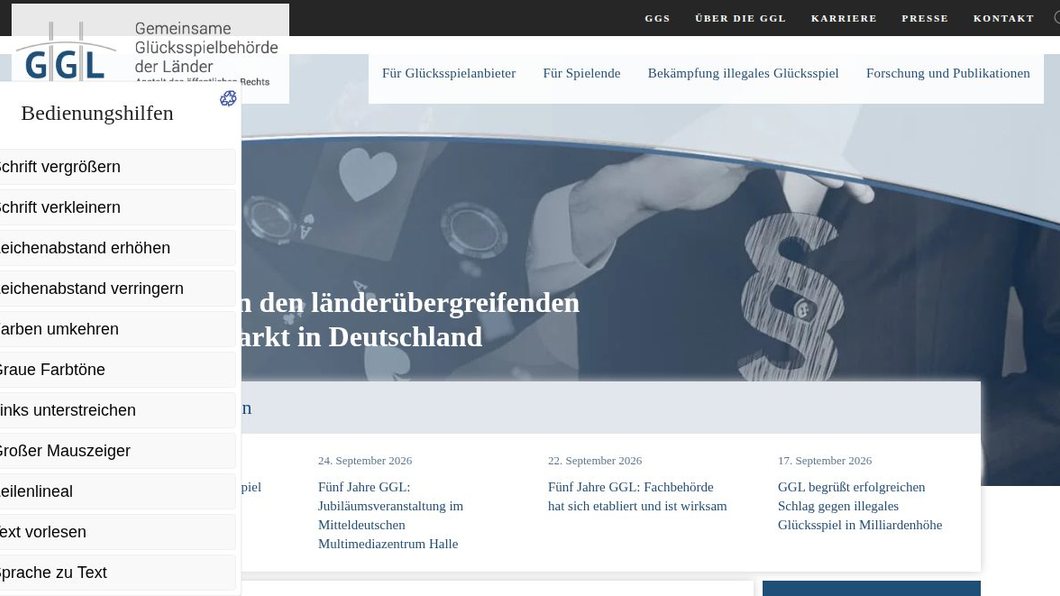 GGL – Gemeinsame Glücksspielbehörde der Länder (AöR)