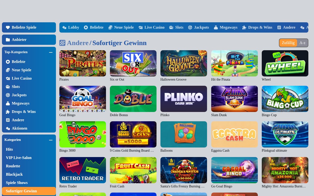 Kikobet Kategorie Sofortiger Gewinn mit 9 Coins Gold Burning Board Scratchcard zwischen Bingo- und Plinko-Spielen