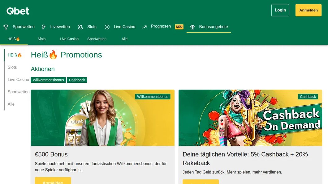 Qbet – Bonusangebote