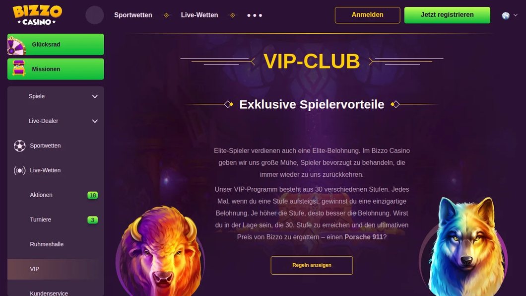 VIP Casino Online Programm für High-Roller ◊ Bizzo Casino